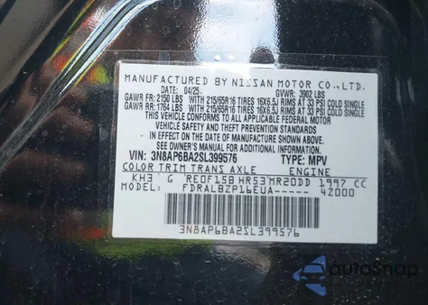 2025 Nissan Kicks S Fwd from USA, damaged, VIN 3N8AP6BA2SL399576